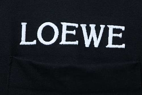 EM Sneakers Loewe Pocket Embroidery T-Shirt Black