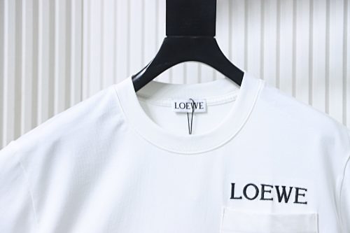 EM Sneakers Loewe Pocket Embroidery T-Shirt White