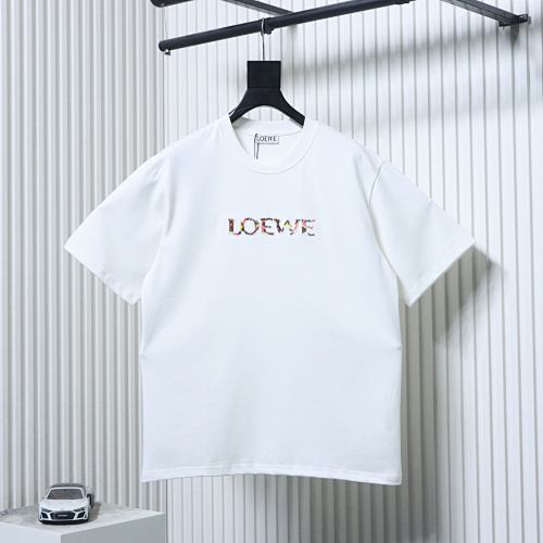 EM Sneakers Loewe Rainbow Embroidered Logo T-Shirt White