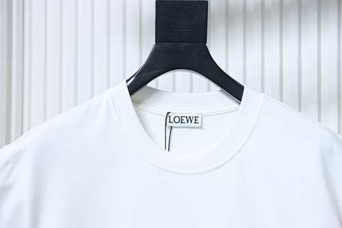 EM Sneakers Loewe Rainbow Embroidered Logo T-Shirt White