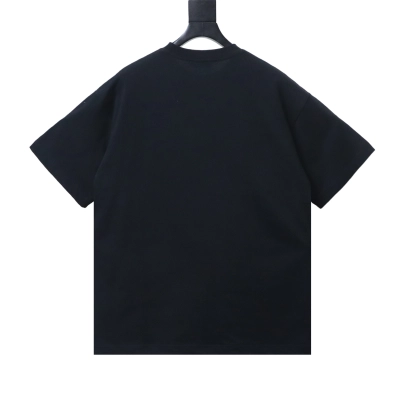EM Sneakers Loewe SS25 Towel Embroidered Logo T-Shirt Black 02