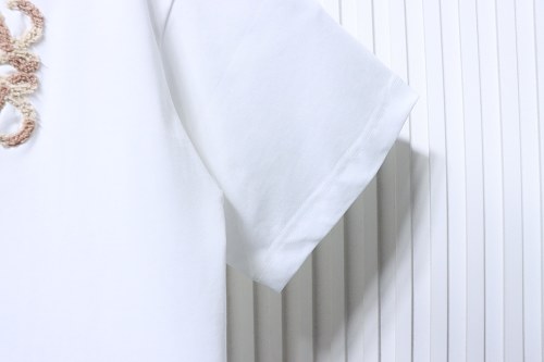 EM Sneakers Loewe SS25 Towel Embroidered Logo T-Shirt White