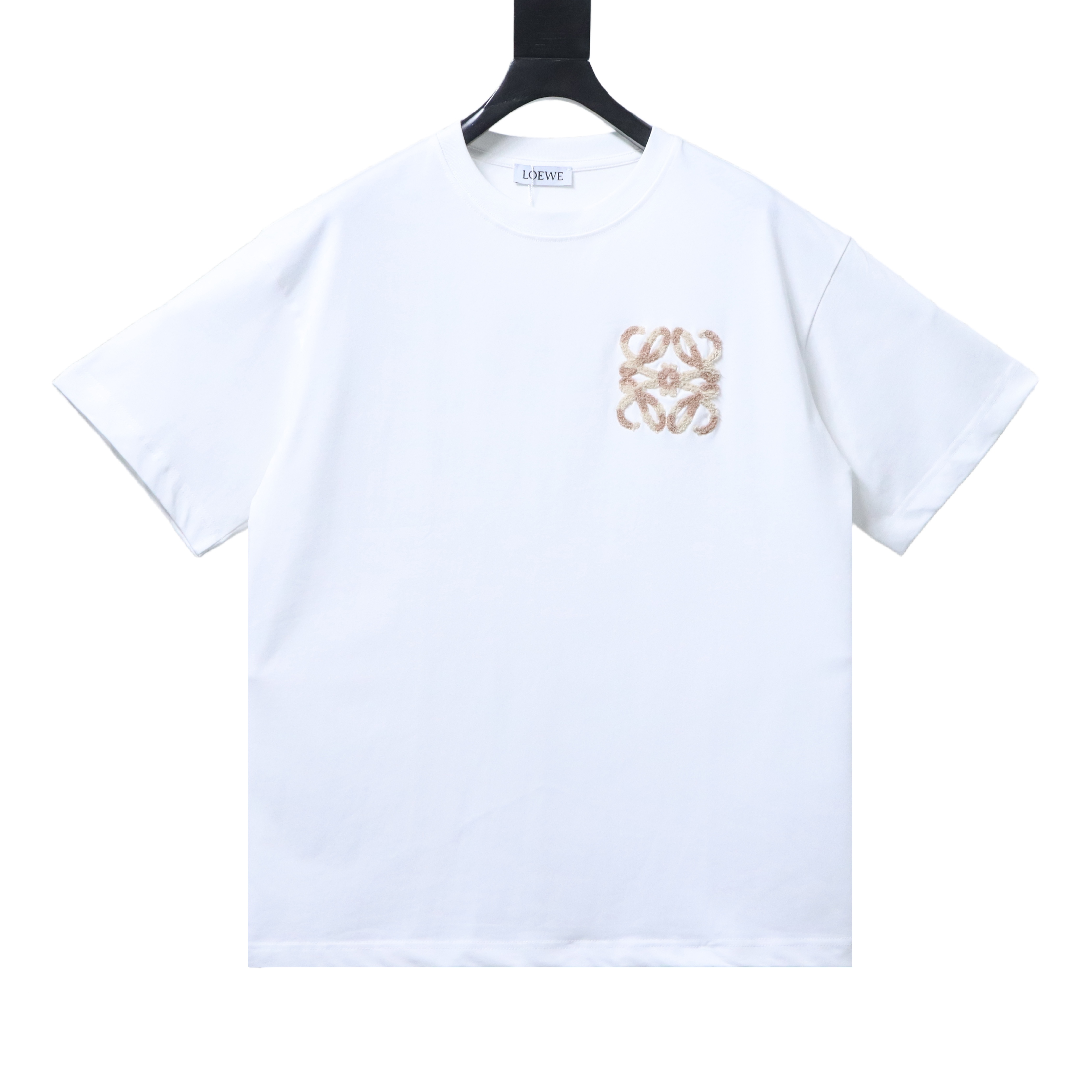 EM Sneakers Loewe SS25 Towel Embroidered Logo T-Shirt White