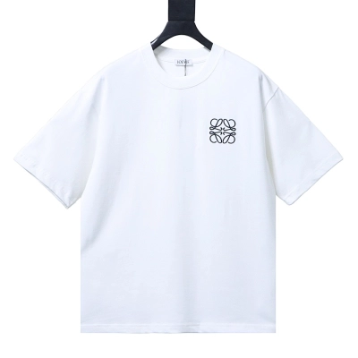 EM Sneakers Loewe T-shirt Classic Embroidered Logo White 01