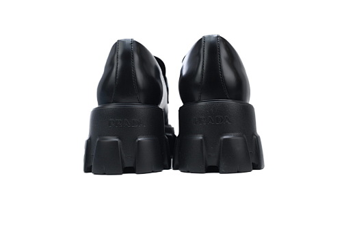 EM Sneakers Prada Monolith 55mm Loafer Black Brushed Leather
