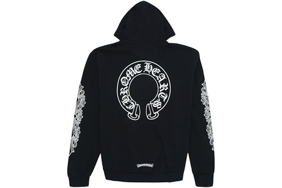 EM Sneakers Chrome Hearts Horse Shoe Floral Hoodie Black