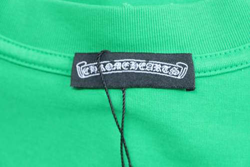 EM Sneakers Chrome Hearts 26SS Heavy-Duty Graffiti Cross Appliqué Embroidery Washed T-Shirt Green