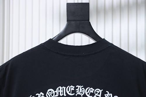 EM Sneakers Chrome Hearts CH 26ss Sanskrit Cross Appliqué Embroidered T-shirt Black
