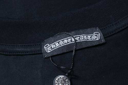 EM Sneakers Chrome Hearts CH 26ss Sanskrit Cross Appliqué Embroidered T-shirt Black