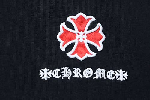 EM Sneakers Chrome Hearts CH 26ss Sanskrit Cross Appliqué Embroidered T-shirt Black