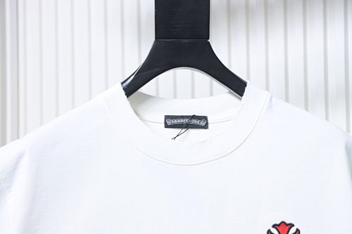 EM Sneakers Chrome Hearts CH 26ss Sanskrit Cross Appliqué Embroidered T-shirt White