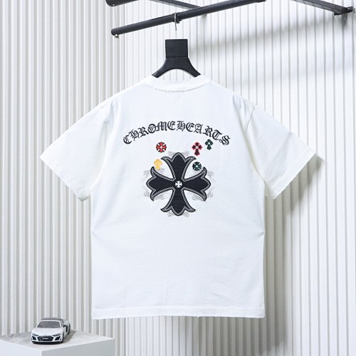 EM Sneakers Chrome Hearts CH 26ss Sanskrit Cross Appliqué Embroidered T-shirt White
