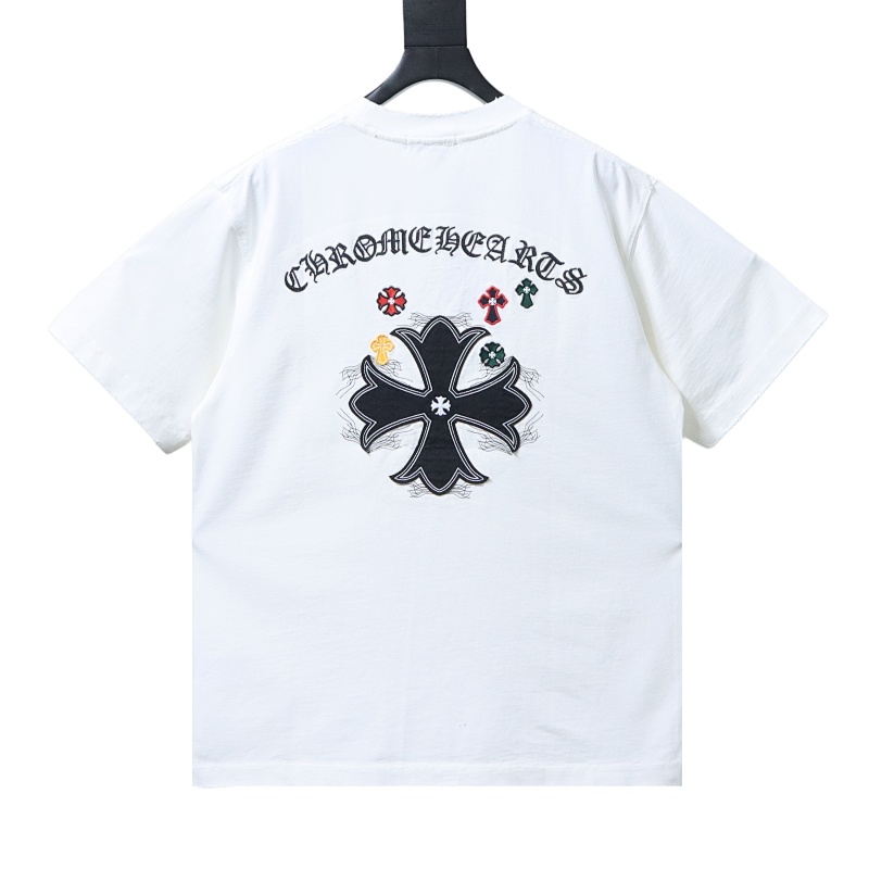 EM Sneakers Chrome Hearts CH 26ss Sanskrit Cross Appliqué Embroidered T-shirt White