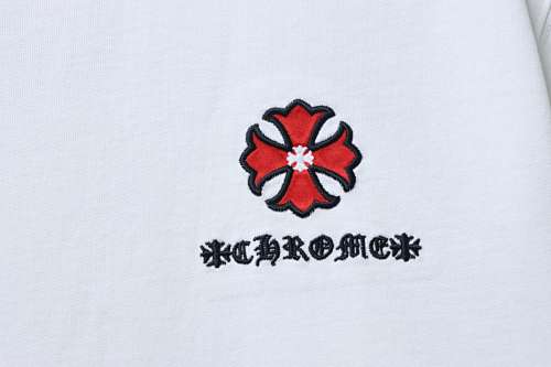 EM Sneakers Chrome Hearts CH 26ss Sanskrit Cross Appliqué Embroidered T-shirt White