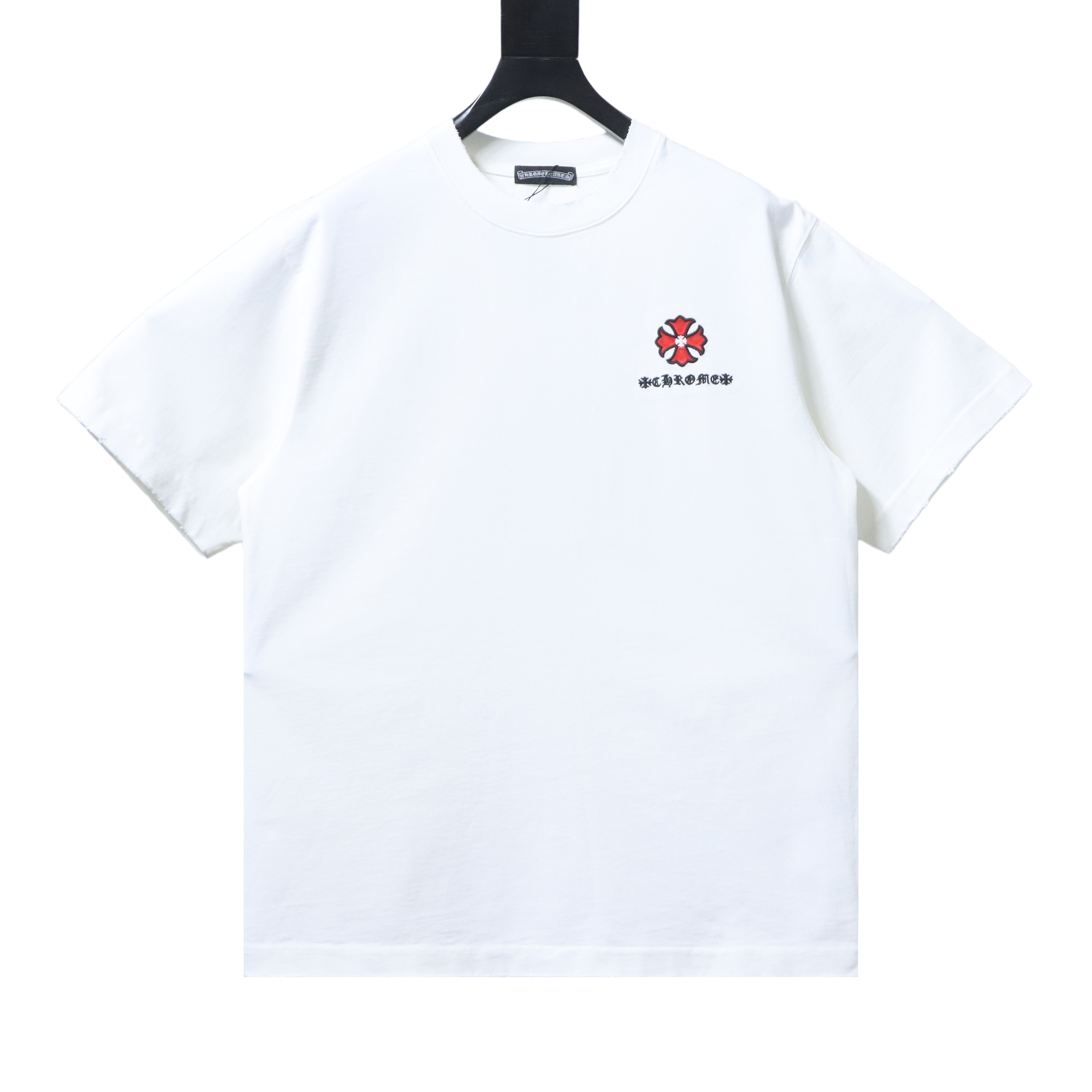 EM Sneakers Chrome Hearts CH 26ss Sanskrit Cross Appliqué Embroidered T-shirt White