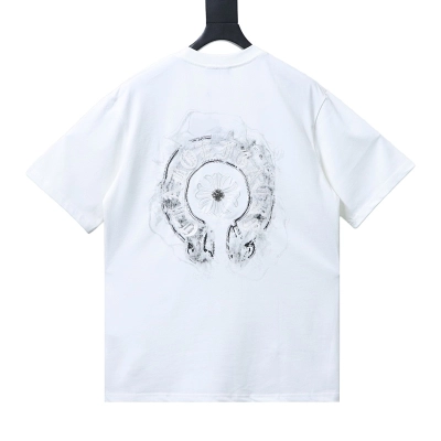 EM Sneakers Chrome Hearts Horseshoe T-shirt White 02