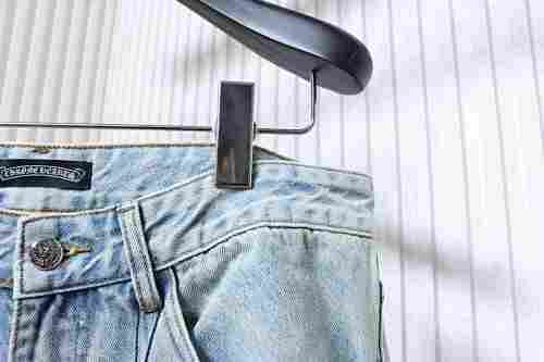 EM Sneakers Chrome Hearts Macaron Colored Cross Jeans Washed Blue