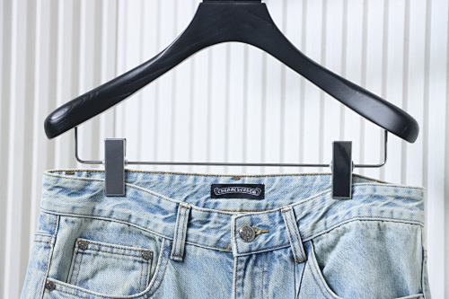 EM Sneakers Chrome Hearts Macaron Colored Cross Jeans Washed Blue