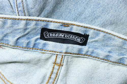 EM Sneakers Chrome Hearts Macaron Colored Cross Jeans Washed Blue