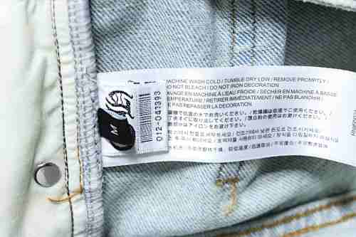 EM Sneakers Chrome Hearts Macaron Colored Cross Jeans Washed Blue