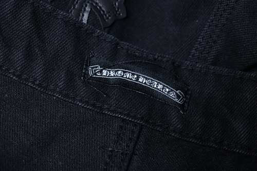 EM Sneakers Chrome Hearts Patchwork Leather and Hardware Short Jeans Black