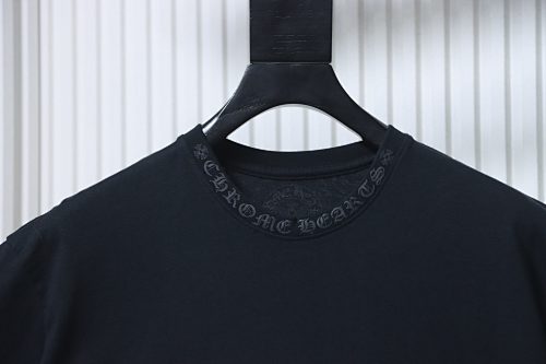 EM Sneakers Chrome Hearts Yellow Sanskrit Print T-shirt Black
