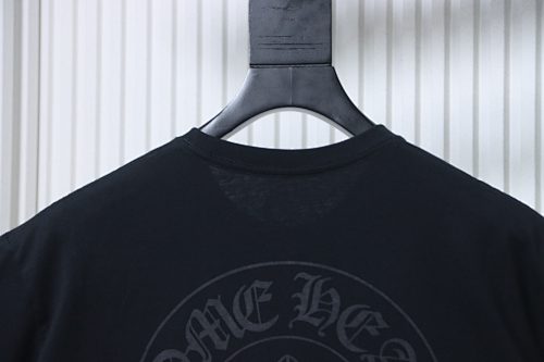 EM Sneakers Chrome Hearts Yellow Sanskrit Print T-shirt Black