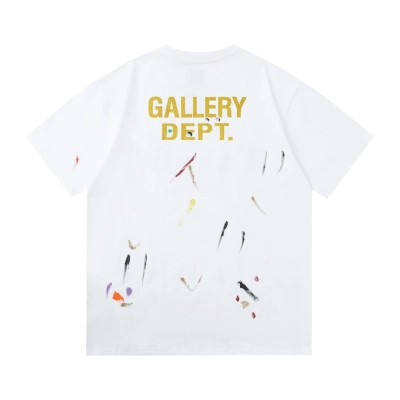 EM Sneakers Lanvin x Gallery Dept. Logos Printed T-Shirt With Paint Marks White 02