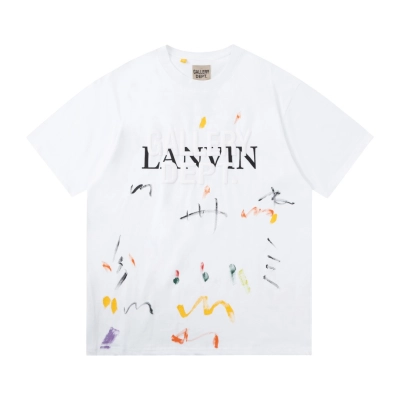 EM Sneakers Lanvin x Gallery Dept. Logos Printed T-Shirt With Paint Marks White 01
