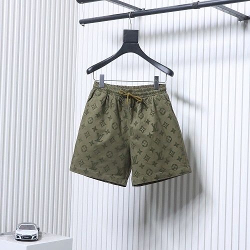 EM Sneakers Louis Vuitton 2024 Summer New Flocked Shorts Green