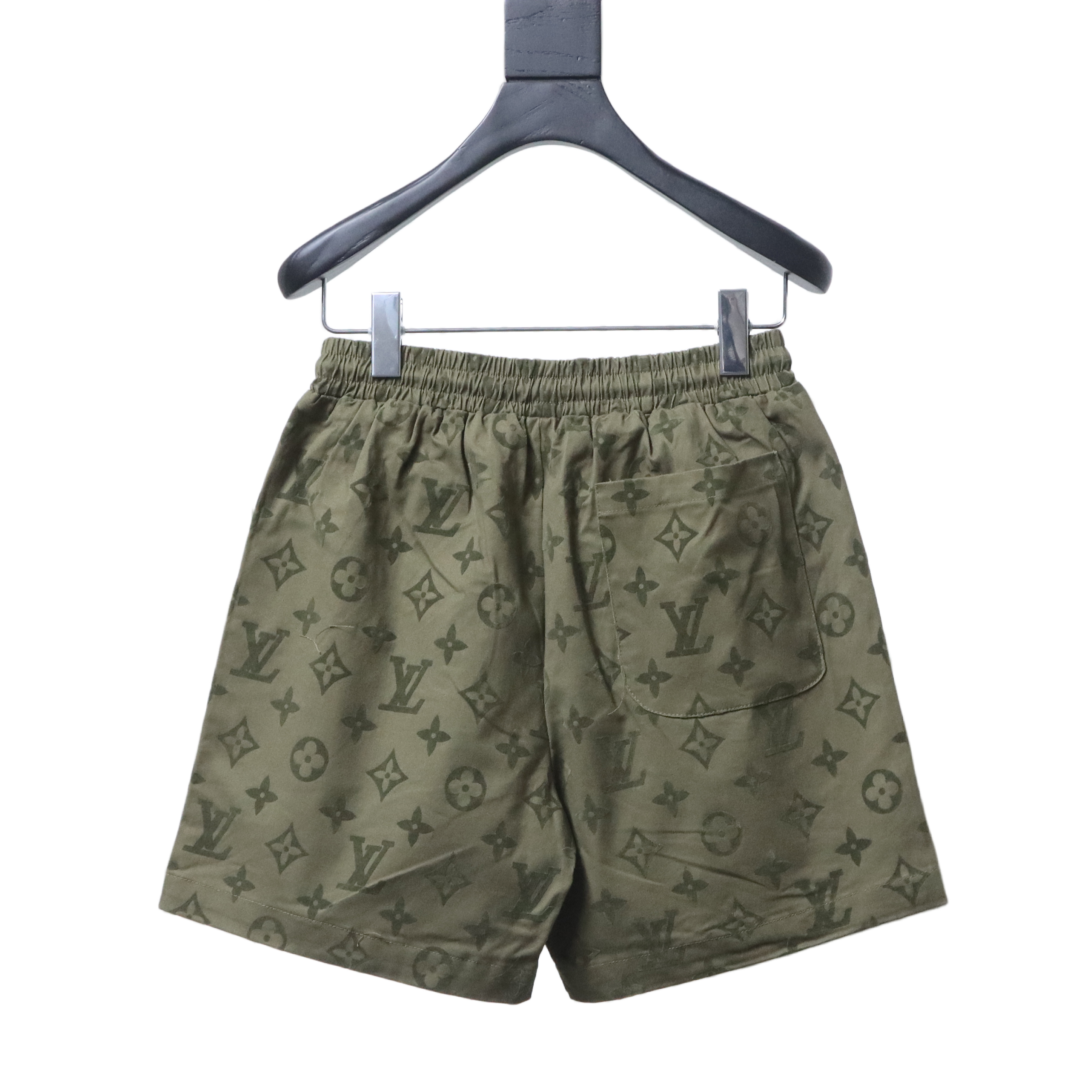 EM Sneakers Louis Vuitton 2024 Summer New Flocked Shorts Green