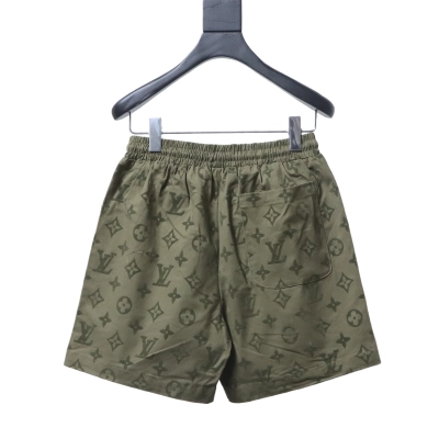 EM Sneakers Louis Vuitton 2024 Summer New Flocked Shorts Green 02