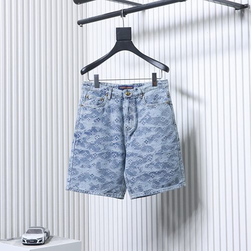 EM Sneakers Louis Vuitton 25ss All-over Monogram Jacquard Denim Short Jeans