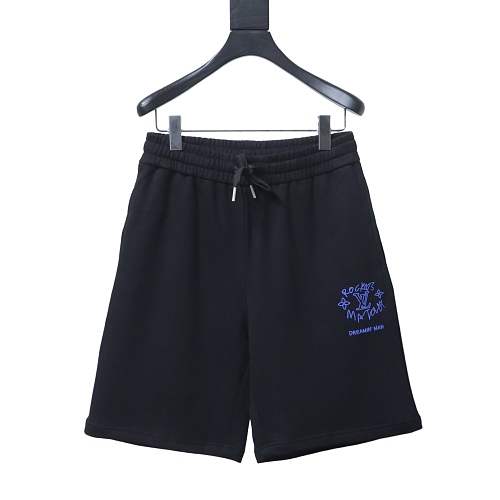 EM Sneakers Louis Vuitton 25SS Dreamer Graffiti Slogan Print Shorts Black