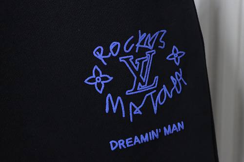 EM Sneakers Louis Vuitton 25SS Dreamer Graffiti Slogan Print Shorts Black