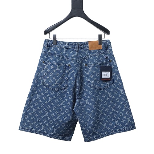 EM Sneakers Louis Vuitton All-over Jacquard Denim Short Jeans Blue