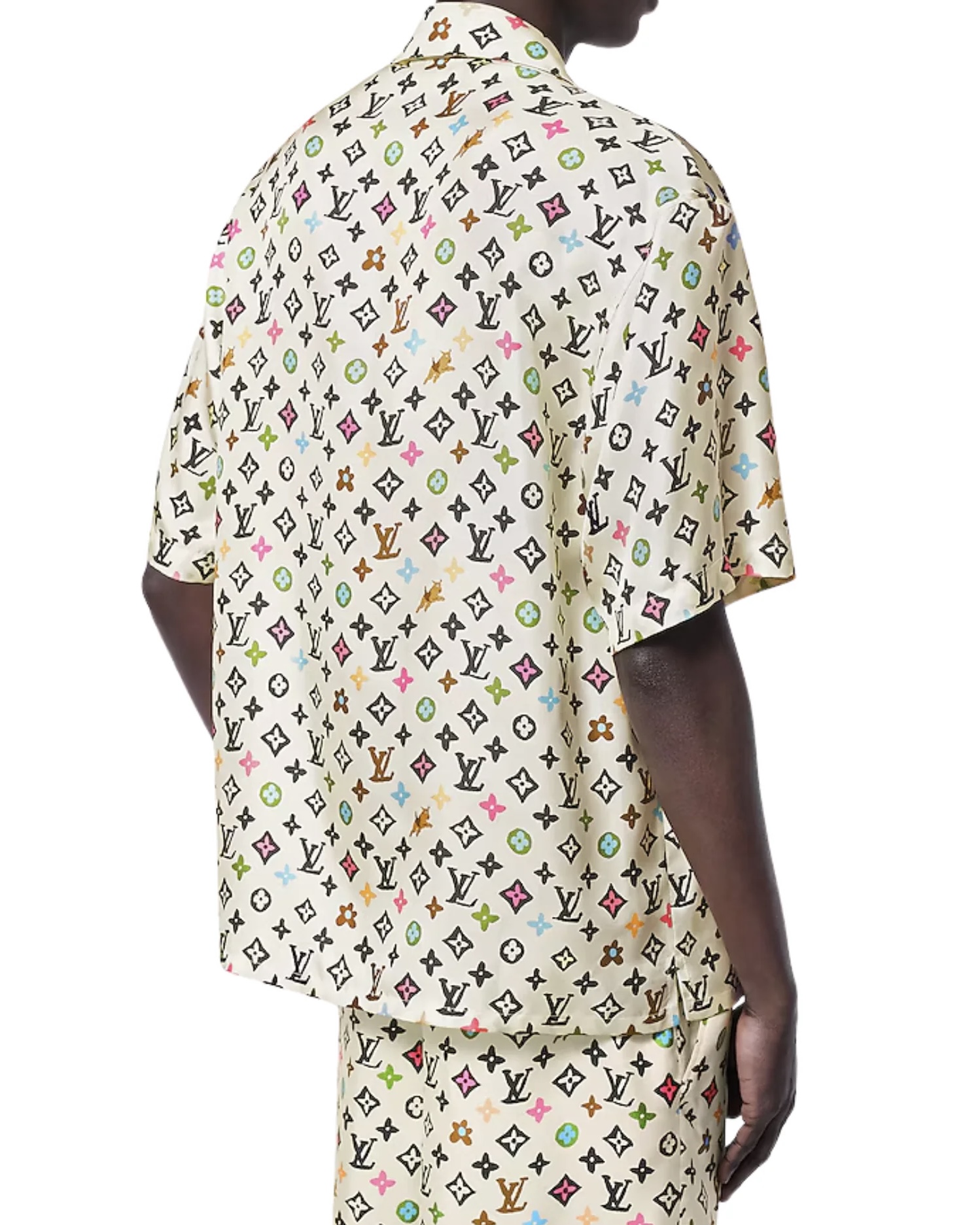 EM Sneakers Louis Vuitton by Tyler, the Creator Monogram Printed Short-Sleeved Silk Shirt & Shorts Sets Multicolor