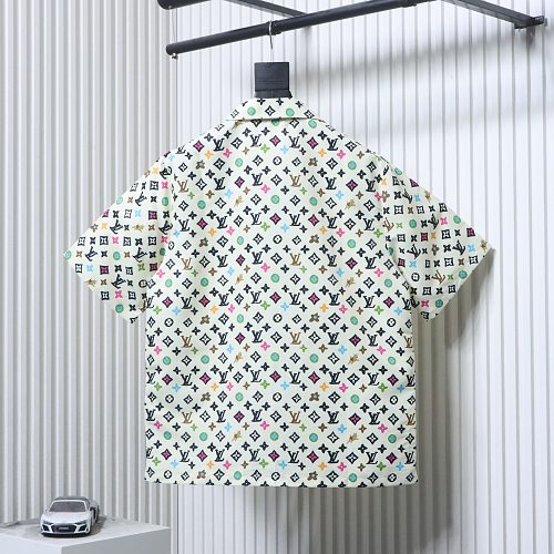 EM Sneakers Louis Vuitton by Tyler, the Creator Monogram Printed Short-Sleeved Silk Shirt Multicolor