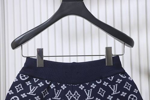 EM Sneakers Louis Vuitton Monogram Jacquard Knit Shorts Navy