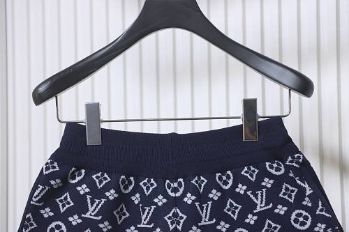 EM Sneakers Louis Vuitton Monogram Jacquard Knit Shorts Navy
