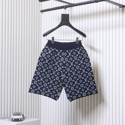 EM Sneakers Louis Vuitton Monogram Jacquard Knit Shorts Navy
