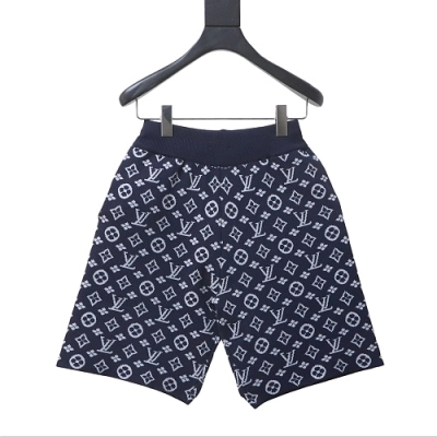EM Sneakers Louis Vuitton Monogram Jacquard Knit Shorts Navy 02