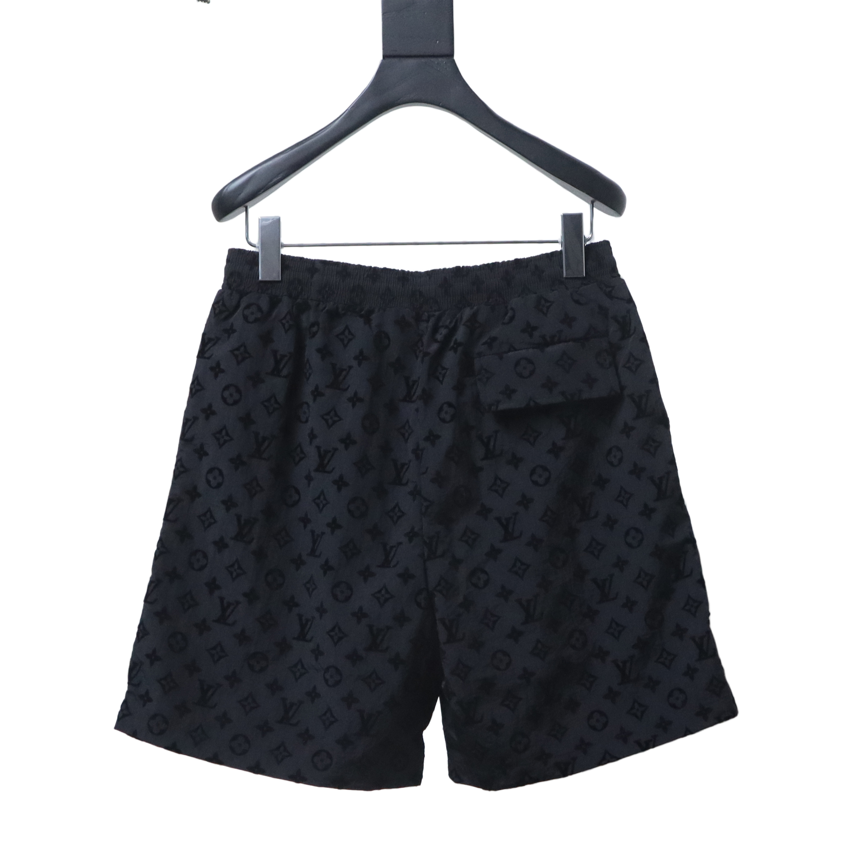 EM Sneakers Louis Vuitton Monogram Moire Jacquard Silk Shirt & Shorts Sets Black