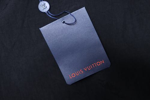 EM Sneakers Louis Vuitton Monogram Moire Jacquard Silk Short Sleeve Shirt Black