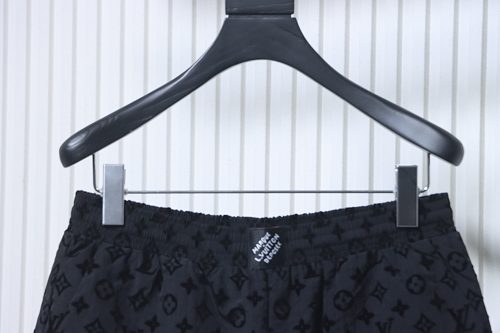 EM Sneakers Louis Vuitton Monogram Moire Jacquard Silk Shorts Black