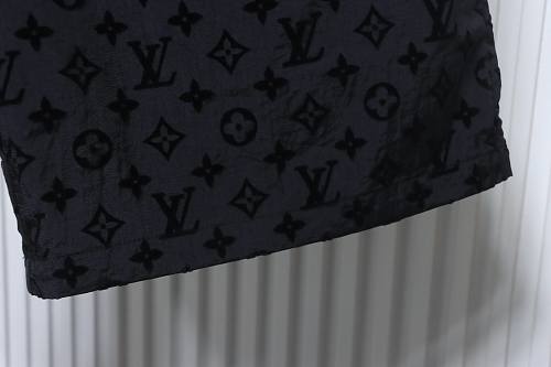 EM Sneakers Louis Vuitton Monogram Moire Jacquard Silk Shorts Black