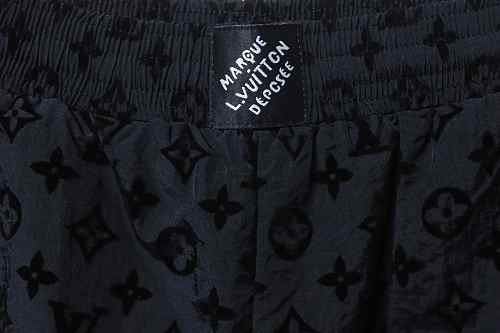 EM Sneakers Louis Vuitton Monogram Moire Jacquard Silk Shorts Black
