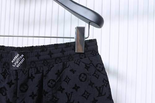 EM Sneakers Louis Vuitton Monogram Moire Jacquard Silk Shorts Black