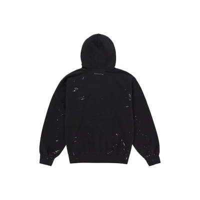EM Sneakers Supreme MM6 Maison Margiela Box Logo Zip Up Hooded Hoodie Black 02