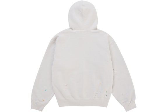 EM Sneakers Supreme MM6 Maison Margiela Box Logo Zip Up Hooded Hoodie White